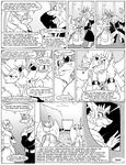  black_and_white clothing comic dialog dragon drake_(zerofox) english_text excalibur female fluff fur furred_dragon male monochrome text wings zerofox1000 