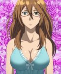  1girl bikini bokura_wa_minna_kawaisou breasts brown_hair cleavage glasses large_breasts nishikino_mayumi stitched swimsuit 