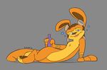  anthro daxter drunk jack_and_daxter jak_and_daxter looking_at_viewer lying male on_side ottsel plain_background scruffkerfluff tongue tongue_out 