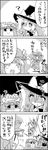  4koma ? ^_^ ball black_background bow braid closed_eyes comic commentary crescent empty_eyes greyscale hair_bobbles hair_bow hair_ornament hair_ribbon hat highres holding kawashiro_nitori kirisame_marisa long_hair microphone mob_cap monochrome multiple_girls open_mouth patchouli_knowledge ribbon shaded_face simple_background sin_sack single_braid smile sweat tani_takeshi tears touhou translated two-tone_background two_side_up white_background witch_hat yukkuri_shiteitte_ne |_| 