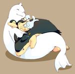  black_fur blush brown_background cyndaquil dewgong female fur group horn kinoko male mammal mustelid nintendo plain_background pok&#233;mon pok&eacute;mon seel typhlosion video_games white_fur yellow_fur 