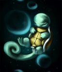  bubble cute danji-isthmus eyes_closed marine nintendo pok&#233;mon reptile scalie sleeping solo squirtle turtle underwater video_games water 