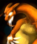  charizard claws danji-isthmus dragon drooling glowing glowing_eyes nintendo pok&#233;mon pok&eacute;mon saliva solo video_games wings 