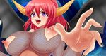  bitch_jk_in_rpg breasts happy_life horns large_breasts nipples open_mouth red_hair 
