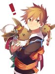  brown_hair eevee male male_focus ookido_green pokemon pokemon_(game) rakuraku yellow_eyes 