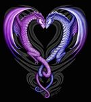  &lt;3 blue_eyes blue_scales claws dragon duo purple_eyes purple_scales scalie sheblackdragon western_dragon wings 