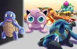  canine charizard creepy dragon fire group hiding inside ivysaur jackal jigglypuff lucario lying mammal mouse mykiio nintendo on_side open_mouth pikachu pok&#233;mon pok&eacute;mon reptile rodent scalie smile squirtle standing tongue tongue_out turtle unconscious video_games worried 