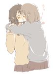  2girls blush foomi hug kiss multiple_girls yuri 