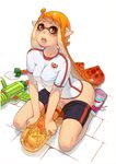  1girl artificial_vagina bike_shorts blush butt cephalopod clothed clothed_masturbation cum cum_in_container dickgirl ejaculation female futanari hair inkling intersex mask masturbation monster_girl nikcib nintendo open_mouth orange_eyes orange_hair orgasm penis pointy_ears prehensile_hair saliva sex shiny shiny_hair shiny_skin solo spats splatoon squid super_soaker sweat tentacle_hair uncensored video_games wet 