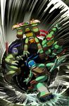  4boys donatello headband leonardo michelangelo multiple_boys pixiv_manga_sample raphael s-bis skateboard teenage_mutant_ninja_turtles tunnel 