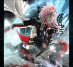  1girl armor emy-san final_fantasy final_fantasy_xiii highres lightning_farron lightning_returns:_final_fantasy_xiii pink_hair solo sword weapon 