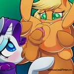  animal_genitalia applejack_(mlp) ball_sucking balls equine erection female feral friendship_is_magic hentagon horn horse horsecock male mammal my_little_pony oral oral_sex penetration penis pony pussy rarity_(mlp) sex unicorn vaginal vaginal_penetration 