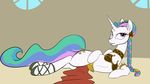  crossover cutie_mark ear_piercing equine female feral friendship_is_magic goattrain hair horn horse lying mammal multi-colored_hair my_little_pony on_side piercing pony princess_celestia_(mlp) purple_eyes solo star_wars winged_unicorn wings 