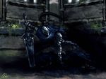  armor artorias_the_abysswalker dark dark_souls highres knight souls_(from_software) sword trancendental_raccoon weapon 