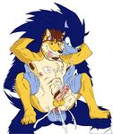  anal balls canine cum cum_inside daxterdingo dingo duo gay male mammal penis sega sonic_(series) sonic_the_werehog werehog 