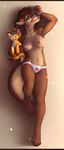  bambi breasts canine clothed clothing cute disney doll female looking_at_viewer mammal panties pinup plushie pose skimpy smileeeeeee solo tess topless underwear 