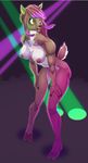  cervine deer female hair mammal nude pink_hair rave solo tailgoblin yellow_eyes 