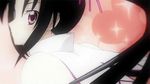  1girl :p animated animated_gif black_hair fingerless_gloves gloves high_school_dxd long_hair purple_eyes serafall_leviathan solo staff tongue tongue_out twintails wink 
