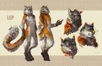  arthropod bee bracelet centradragon feline hybrid insect jewelry leopard male mammal model_sheet paws plain_background smile smirk snow_leopard solo standing teeth whiskers yellow_eyes 