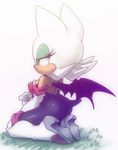  anthro ass bat bat_ears bat_wings breasts female green_eyes hair large_breasts mammal nancher rouge_the_bat sega sitting solo sonic_(series) sonic_the_hedgehog white_hair wings 