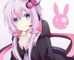  bad_id bad_pixiv_id bunny closed_mouth hair_ornament hands_clasped headset long_hair own_hands_together pink_hair purple_eyes smile solo sxupxdxxy vocaloid voiceroid yuzuki_yukari 