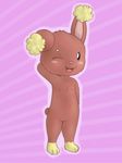  anthro buneary cub cute female feral fur hair lagomorph mammal nintendo nipples nude plain_background pok&#233;mon pok&eacute;mon pussy rabbit smile video_games young zekromlover 