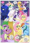  anthro applejack_(mlp) areola bbmbbf big_breasts breasts comic dialog dragon english_text equestria_untamed equine erect_nipples female fluttershy_(mlp) friendship_is_magic horn horse male mammal my_little_pony nipples pegasus pinkie_pie_(mlp) pony princess_celestia_(mlp) princess_luna_(mlp) rainbow_dash_(mlp) rarity_(mlp) spike_(mlp) text twilight_sparkle_(mlp) undressing unicorn winged_unicorn wings 