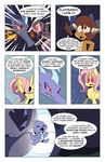  bow comic cutie_mark dragon equine female fluttershy_(mlp) flying friendship_is_magic green_eyes horn karzahnii mammal my_little_pony night pegasus red_eyes sparkles stare stars wings young 