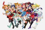  absurdres animal_ears ayase_eli bad_revision black_hair blonde_hair blue_eyes blue_hair bokura_no_live_kimi_to_no_life bokura_wa_ima_no_naka_de brown_eyes brown_hair bunny_ears dancing_stars_on_me! downscaled_revision elbow_gloves fingerless_gloves flower gloves green_eyes hair_flower hair_ornament hat highres hoshizora_rin kent0320 kira-kira_sensation! koizumi_hanayo korekara_no_someday kousaka_honoka long_hair love_live! love_live!_school_idol_project md5_mismatch minami_kotori multiple_girls nishikino_maki no_brand_girls one_eye_closed one_side_up open_mouth orange_hair ponytail purple_eyes purple_hair red_eyes red_hair short_hair skirt smile snow_halation sonoda_umi start:dash!! thighhighs toujou_nozomi twintails witch_hat yazawa_nico yume_no_tobira 