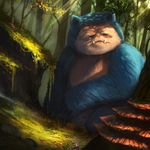  gen_1_pokemon hfesbra nature no_humans pokemon pokemon_(creature) realistic snorlax 