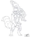  erection guardians_of_the_galaxy gun male mammal penis raccoon ranged_weapon rocket_raccoon solo uncolored uncut vein weapon wolfblade 