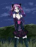 purple_hair shiki shimizu_megumi solo 