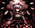  alternate_costume bad_id bad_pixiv_id bat_wings full_moon hat moon neck_ribbon red_eyes red_moon remilia_scarlet ribbon slit_pupils solo sudo_shinren touhou wings 