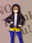  bad_id bad_pixiv_id brown_eyes brown_hair hair_down hood hoodie k-on! legwear_under_shorts no_thank_you! open_clothes open_hoodie pantyhose shishamo_(scholacco) short_hair shorts solo tainaka_ritsu 