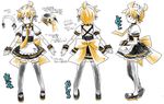  blonde_hair blush crossdressing frown kagamine_len male_focus necktie otoko_no_ko ribbon skirt thighhighs vocaloid yellow_neckwear yomorin zettai_ryouiki 