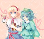  alice_margatroid annoyed backpack bad_id bad_pixiv_id bag blonde_hair blue_eyes blue_hair book colored_eyelashes doll grimoire grimoire_of_alice hair_bobbles hair_ornament hairband hat kai_aki kawashiro_nitori key multiple_girls shanghai_doll short_hair tareme the_iron_of_yin_and_yang touhou tsurime twintails two_side_up 