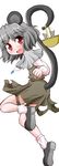 animal_ears basket capelet geo_(yukishitadou) grey_hair highres mouse mouse_ears mouse_tail nazrin red_eyes short_hair solo tail touhou 