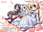  black_hair blonde_hair blue_eyes breasts brown_eyes brown_hair charlotte_hazellink chibi choker cleavage dress earrings elbow_gloves fujikura_yuu gloves highres houjouin_seika jewelry komori_kei long_hair maid medium_breasts multiple_girls open_mouth pink_hair princess_lover purple_eyes short_hair silvia_van_hossen smile tiara twintails wallpaper 