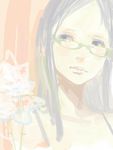  female girl glasses goshiki_suzu original otogiri_mokutan simple_background 