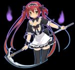  airi_(queen's_blade) bad_id bad_pixiv_id dadami long_hair maid queen's_blade red_hair scythe solo thighhighs twintails very_long_hair zettai_ryouiki 