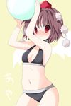  bikini blush duplicate hat ica looking_at_viewer shameimaru_aya solo swimsuit touhou 