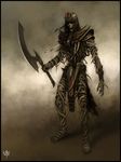 armor bandage bandages daarken egyptian fantasy helmet highres kopesh mummy scimitar skeleton sword tomb_kings undead warhammer warhammer_fantasy weapon 