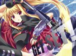  bad_id bad_pixiv_id bardiche belt blonde_hair cape energy_blade fate_testarossa fingerless_gloves gloves ibuki_mana long_hair lyrical_nanoha mahou_shoujo_lyrical_nanoha red_eyes scythe solo thighhighs twintails 