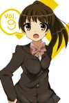  bad_id bad_pixiv_id blazer blush brown_hair genderswap jacket kyon kyonko ponytail ribbon school_uniform sham_fu solo surprised suzumiya_haruhi_no_yuuutsu 