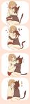  2girls animal_ears blush cat_ears cat_tail foomi hug kiss multiple_girls original sequential tail yuri 