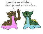  duo english_text gastrodon nintendo plain_background pok&#233;mon pok&eacute;mon text video_games white_background 