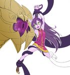  animal_ears green_eyes league_of_legends long_hair lulu_(league_of_legends) panties purple_hair tears tentacles underwear vel'koz very_long_hair yordle yoyo_(harapeko) 