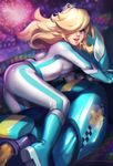  alternate_costume ass blonde_hair blue_eyes blush bodysuit crown earrings ground_vehicle hair_over_one_eye jewelry lips long_hair mario_(series) mario_kart motor_vehicle motorcycle on_motorcycle racing_suit rosetta_(mario) solo star star_earrings super_mario_bros. super_mario_galaxy yume_ou 