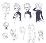  2girls alternate_hairstyle anna_(frozen) ass braid disney elsa_(frozen) female frozen_(disney) gloves long_hair multiple_girls oopartz_yang 