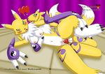  blush breasts cum cum_in_pussy cum_inside digimon female knot male penetration penis pussy renamon vaginal vaginal_penetration wolfsrain88 